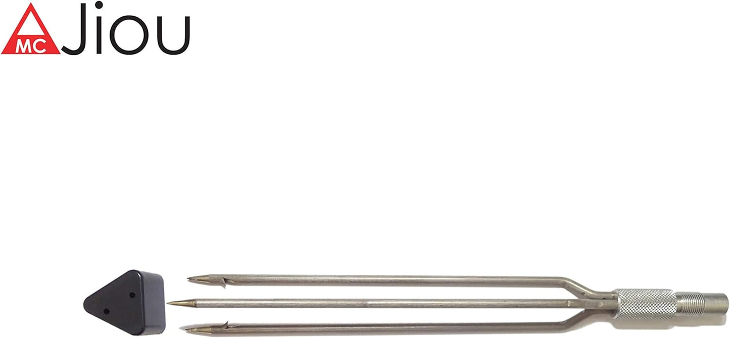 A MC JIOU Glass Fiber 5.5' Travel Spearfishing Three-Piece Pole Spear Gun Trigger 3 Prong Harpoon and Bag